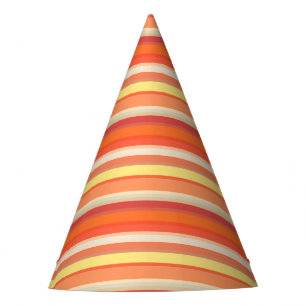 Chapeaux De Fêtes Bandes rouges mignonnes orange