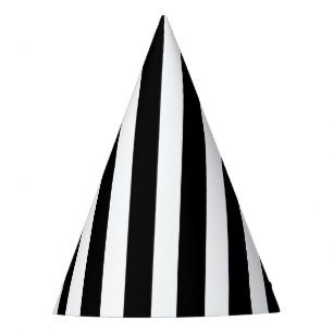 Chapeaux De Fêtes Bandes Verticales Chic Noir Et Blanc Gratté