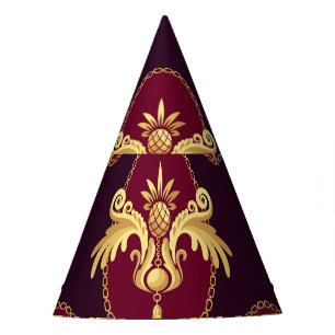 Chapeaux De Fêtes Baroque Gold Sconce Magenta Motif