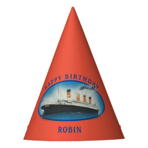Chapeaux De Fêtes Bateau d'anniversaire Titanic Orange