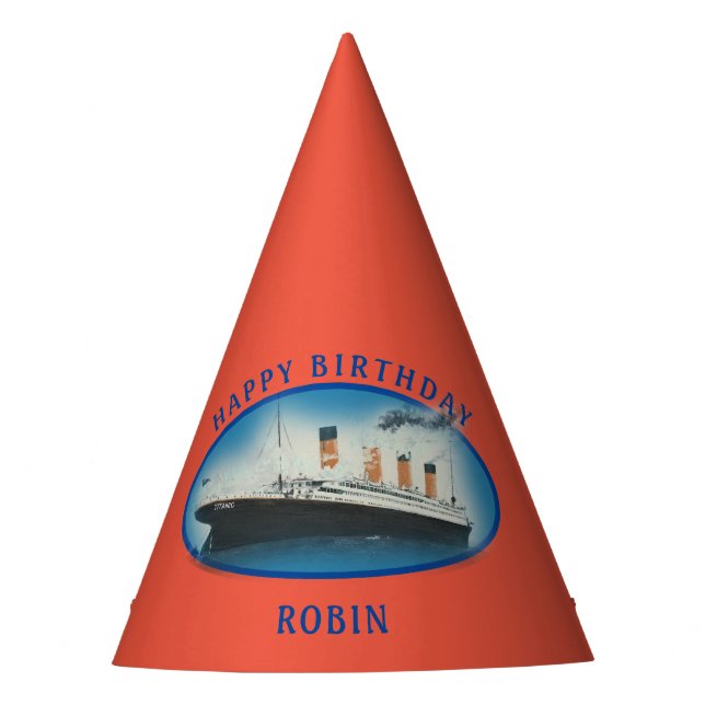 Chapeaux De Fêtes Bateau d'anniversaire Titanic Orange (Devant)