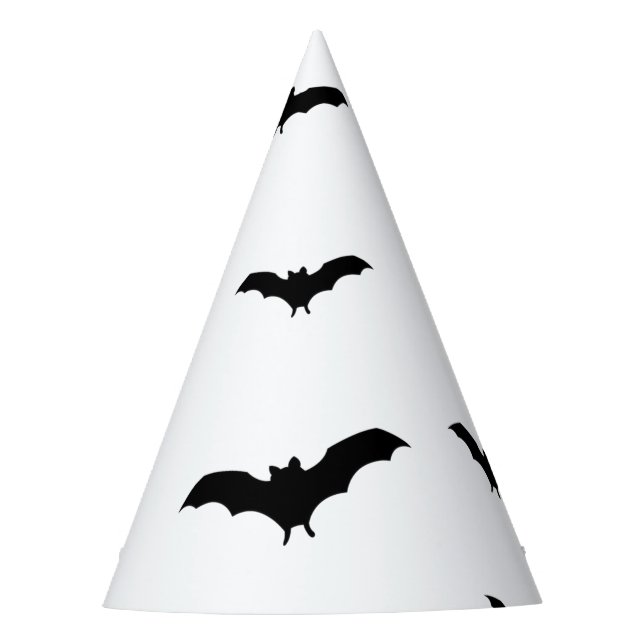 Chapeaux De Fêtes Bats noirs et blanc mignon Halloween Party Chic (Devant)