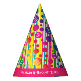 Chapeaux De Fêtes [Beatnik Bubbles] Polka rétro Point rayé rose