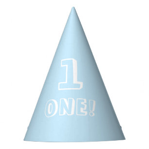 Chapeaux De Fêtes Beau bleu clair numéro personnalisé âge anniver