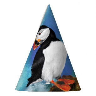 Chapeaux De Fêtes Beau Oiseau de Puffin Atlantique - Peinture