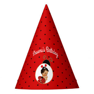 Chapeaux De Fêtes Bébé coccinelle fille rouge et point noir