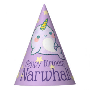 Chapeaux De Fêtes Bébé mignon Narwhal personnalisé avec des étoi