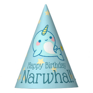 Chapeaux De Fêtes Bébé narval mignon personnalisé avec des étoiles
