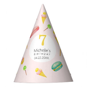 Chapeaux De Fêtes Belle aquarelle d'été pour la fête d'anniversaire