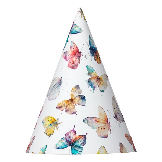 Chapeaux De Fêtes Belle fête d'anniversaire de la fille papillon (Devant)