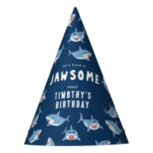Chapeaux De Fêtes Belle Grande White Sharks Ocean Anniversaire