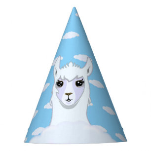 Chapeaux De Fêtes Belle Lama et Nuages
