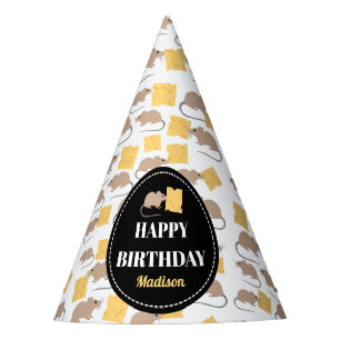 Chapeaux De Fêtes Belle Souris Rodent Manger Fromage Anniversaire