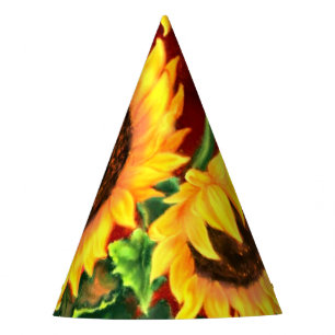 Chapeaux De Fêtes Belle Trois Tournesols - Peinture Art Migné