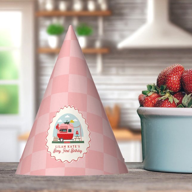 Chapeaux De Fêtes Berry 1er Birthday Strawberry Camper Checper (Créateur téléchargé)