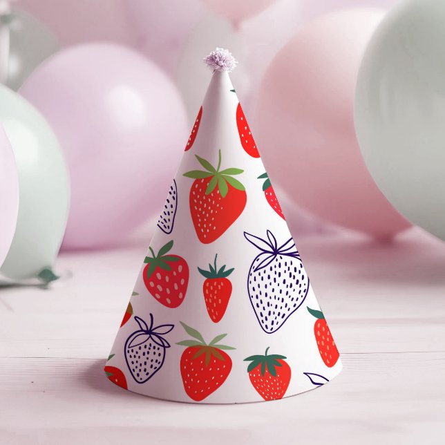 Chapeaux De Fêtes Berry aux fraises rouges Anniversaire (Créateur téléchargé)