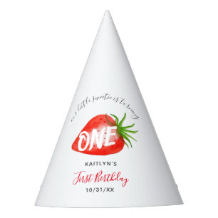 Chapeaux De Fêtes Berry aux fraises sucrées Premier 1er anniversaire