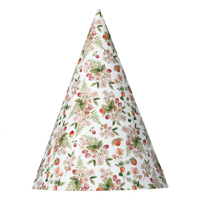 Chapeaux De Fêtes Berry First (Floral Berry First Party Hat by Painted Paperie
)