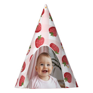 Chapeaux De Fêtes Berry fraise Premier anniversaire Casquette de fêt