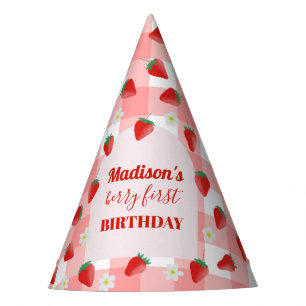 Chapeaux De Fêtes Berry Premier Anniversaire fraise Premier 1er Bien