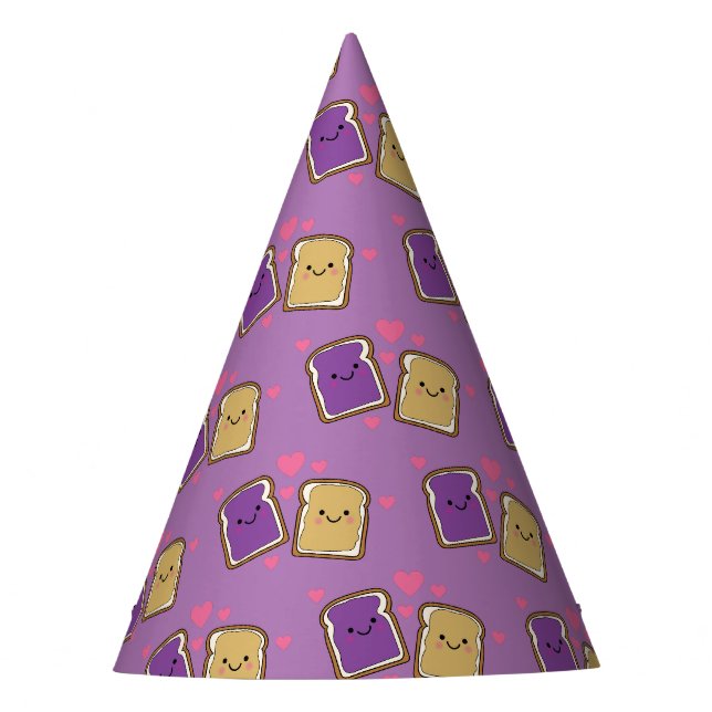 Chapeaux De Fêtes Beurre d'arachide et gelée fête d'anniversaire PBJ (Devant)