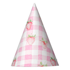 Chapeaux De Fêtes Beurre mignonne En vichy rose fraise