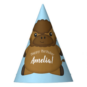 Chapeaux De Fêtes Bison Buffalo fête d'anniversaire Bleu