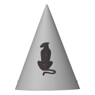 Chapeaux De Fêtes Black Cat Silhouette gris casquettes