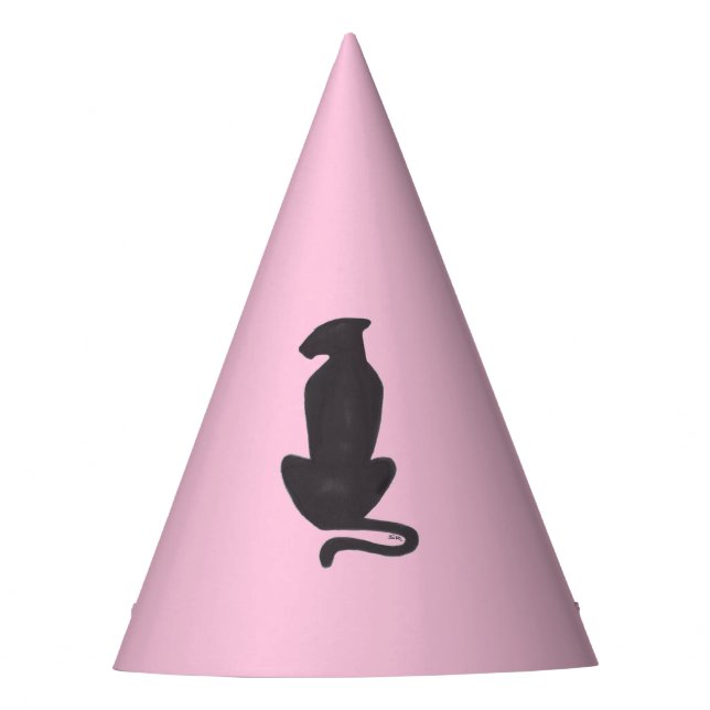 Chapeaux De Fêtes Black Cat Silhouette rose casquettes (Devant)