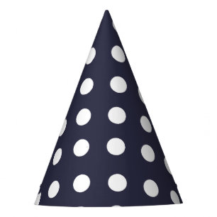 Chapeaux De Fêtes Bleu Carnaval Gros points blancs Anniversaire