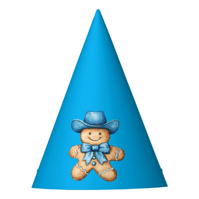 Chapeaux De Fêtes Bleu Cowboy Anniversaire (Devant)