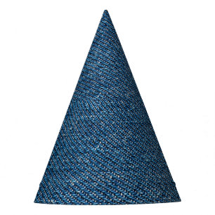Chapeaux De Fêtes Bleu Dénim Texture - Gros plan