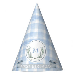 Chapeaux De Fêtes Bleu En vichy Laurel Crest