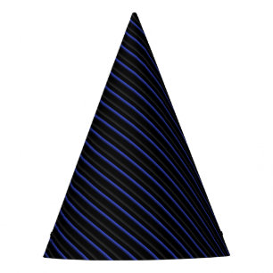 Chapeaux De Fêtes Bleu foncé et Diagonale noire