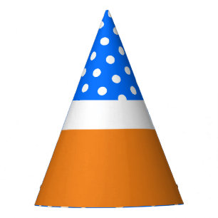 Chapeaux De Fêtes Bleu orange bleu orange blanc éclatant