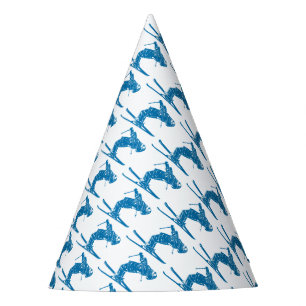Chapeaux De Fêtes Blue Skier