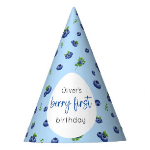 Chapeaux De Fêtes Blueberry 1er anniversaire Berry First
