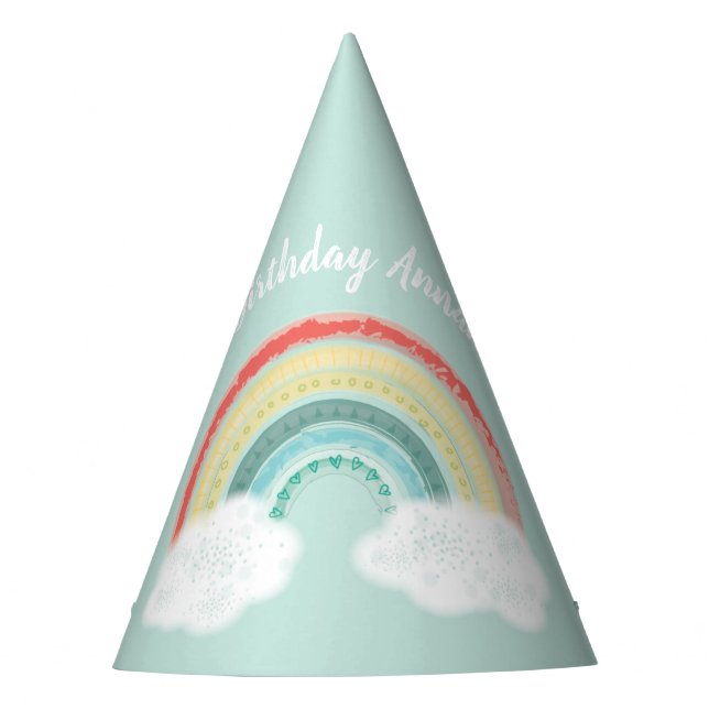 Chapeaux De Fêtes Boho Arc-en-ciel fête d'anniversaire enfants (Devant)