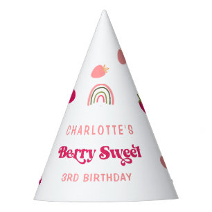 Chapeaux De Fêtes Boho fraise Berry Sweet Anniversaire