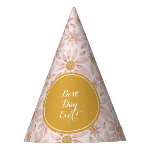 Chapeaux De Fêtes Boho Pink Daisy Fleur sauvage d'anniversaire