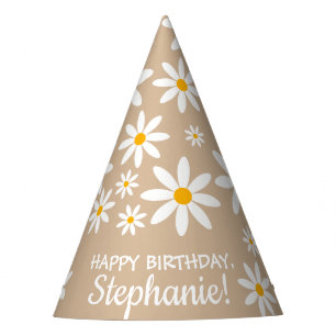 Chapeaux De Fêtes Boho Terracotta Sable Retro Daisées Anniversaire F