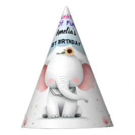 Chapeaux De Fêtes Bois Blanc Eléphant Anniversaire Premier 1er Anniv