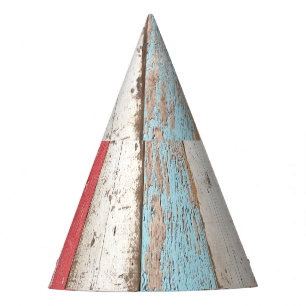Chapeaux De Fêtes Bois vintage : Texture criquée multicolore.