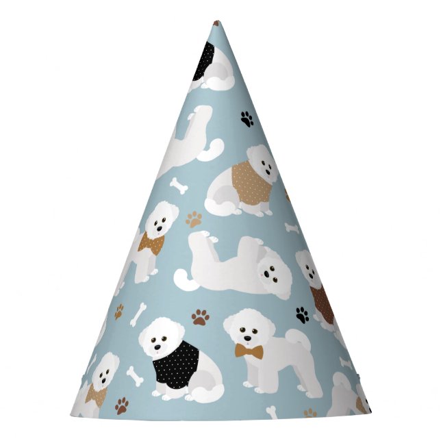 Chapeaux De Fêtes Bones et pattes Bichon Frise (Devant)
