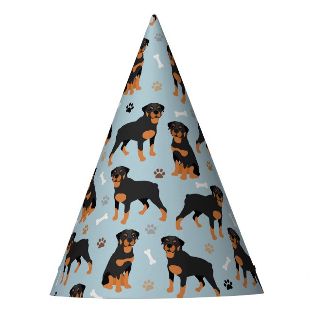 Chapeaux De Fêtes Bones et pattes de chien Rottweiler (Devant)