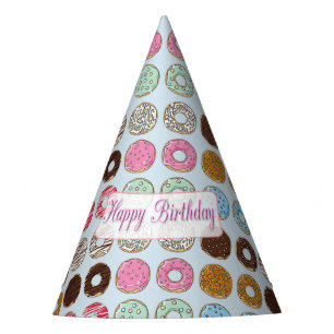 Chapeaux De Fêtes Bonne fête d'anniversaire Donuts rose et Casquette