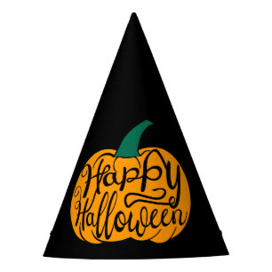 Chapeaux De Fêtes Bonne lettre Halloween sur citrouille sculpté