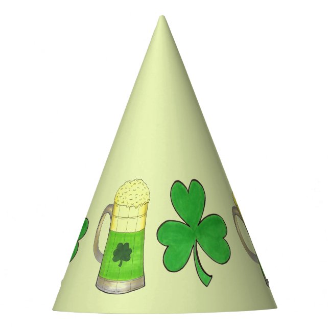 Chapeaux De Fêtes Bonne Saint Patrick's Day Bière Shamrock vert (Devant)