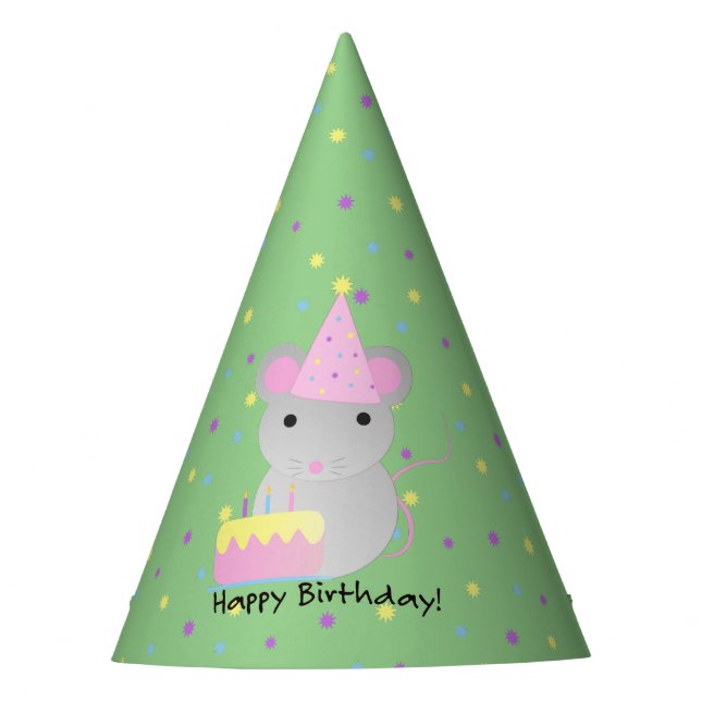 Chapeaux De Fêtes Bonne Souris de fête d'anniversaire (Devant)