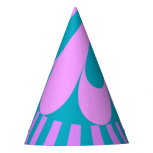 Chapeaux De Fêtes Boucle rose et Turquoise
